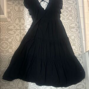 Old Navy Black Midi Dress